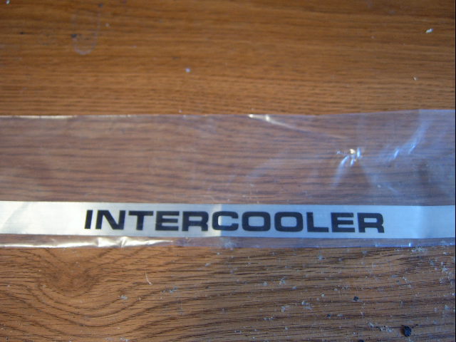 1987-89 Toyota MR2 ''INTERCOOLER" Decal